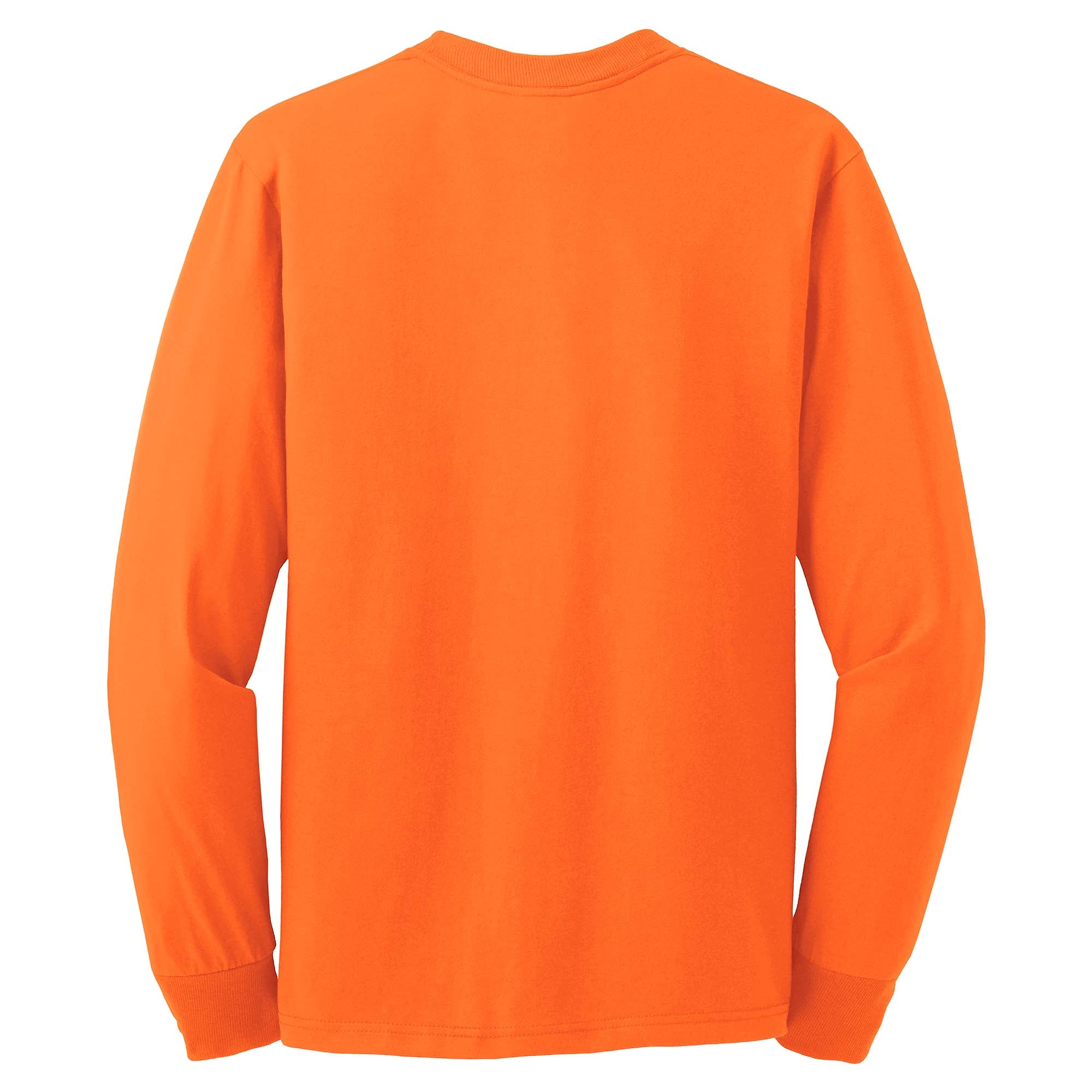 JERZEES® – Dri-Power® 50/50 Cotton/Poly Long Sleeve T-Shirt Safety Orange
